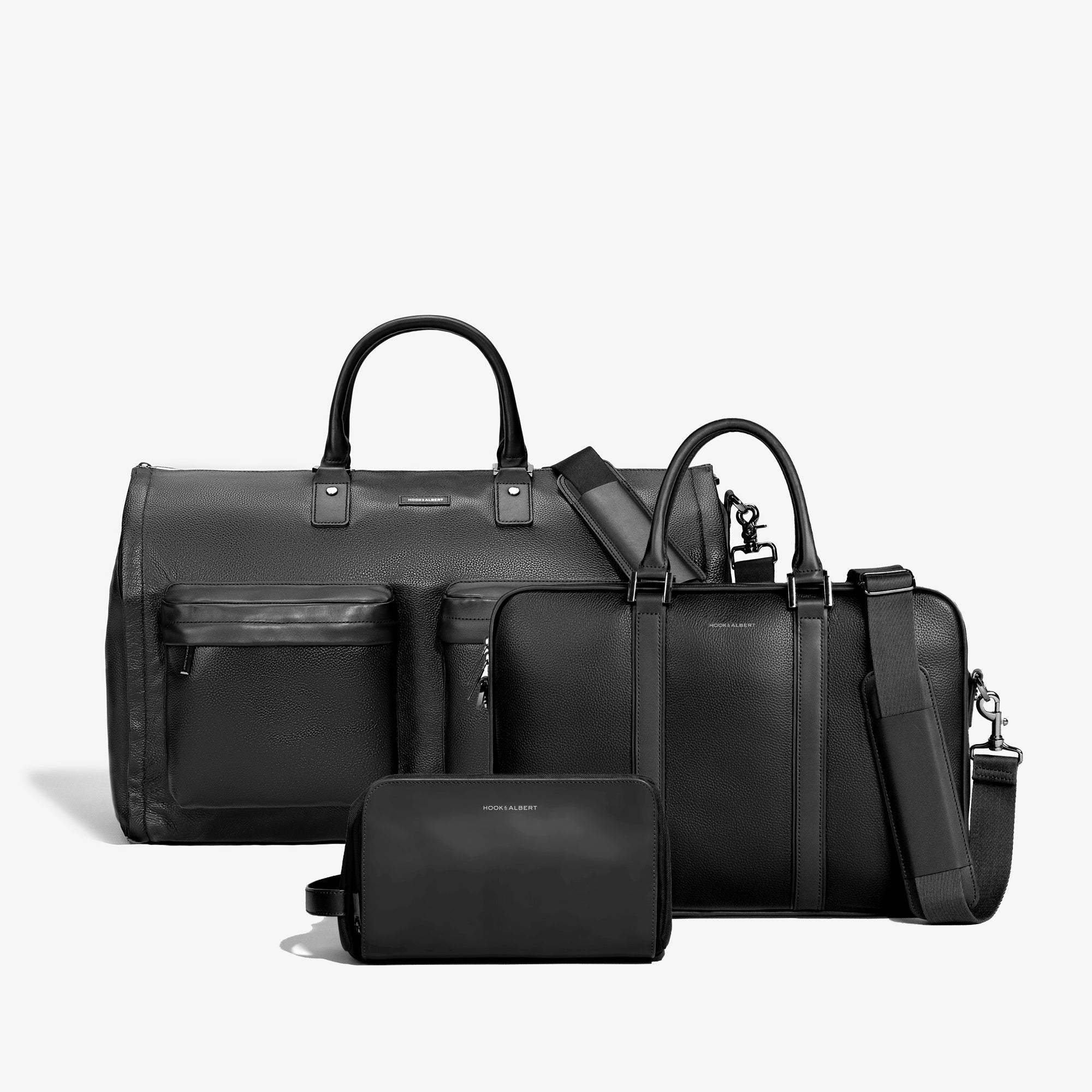 Hook & albert on sale leather garment weekender bag