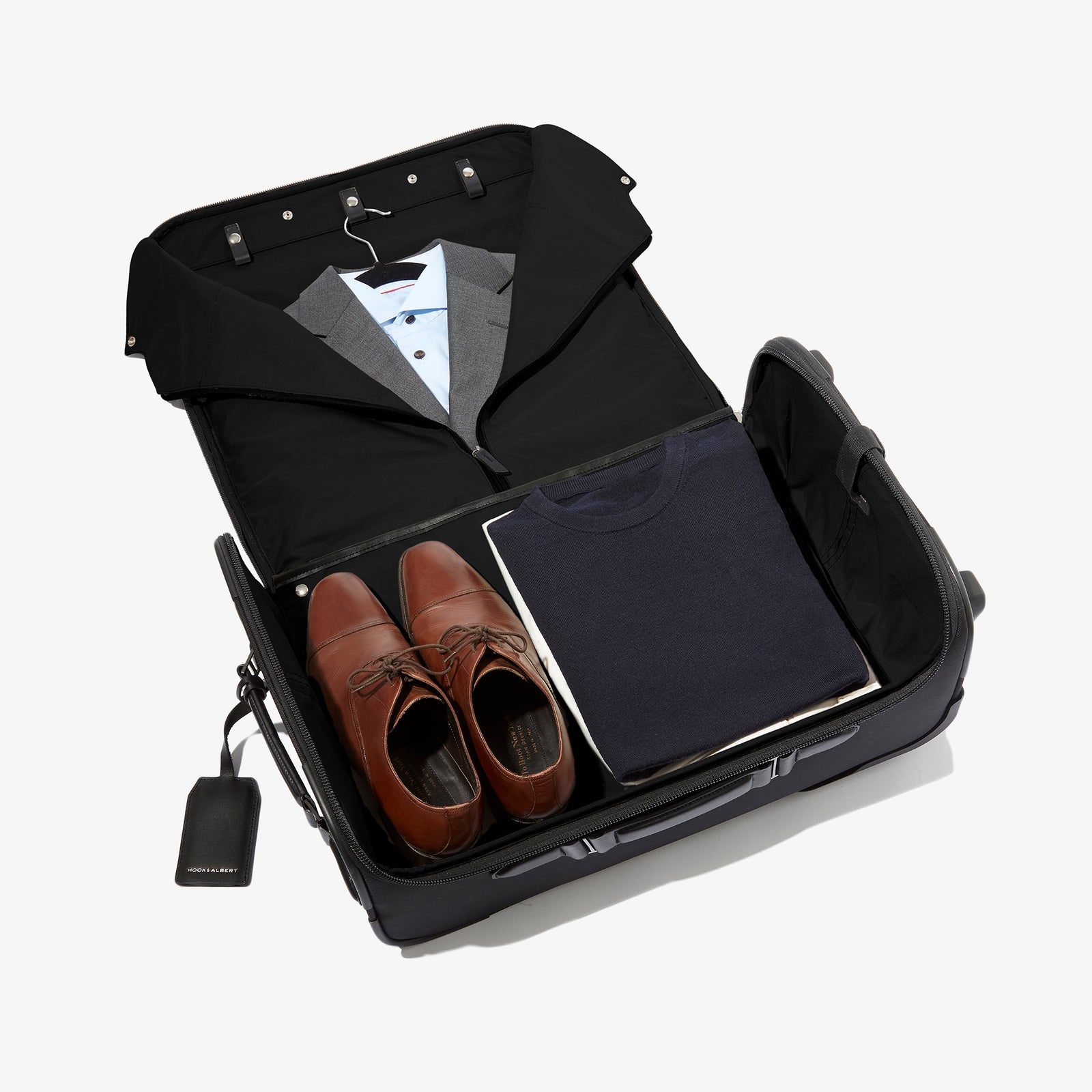 Black Garment Luggage Carry On HOOK ALBERT